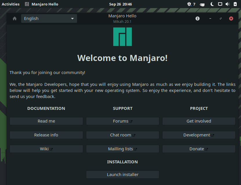 manjaro tigervnc