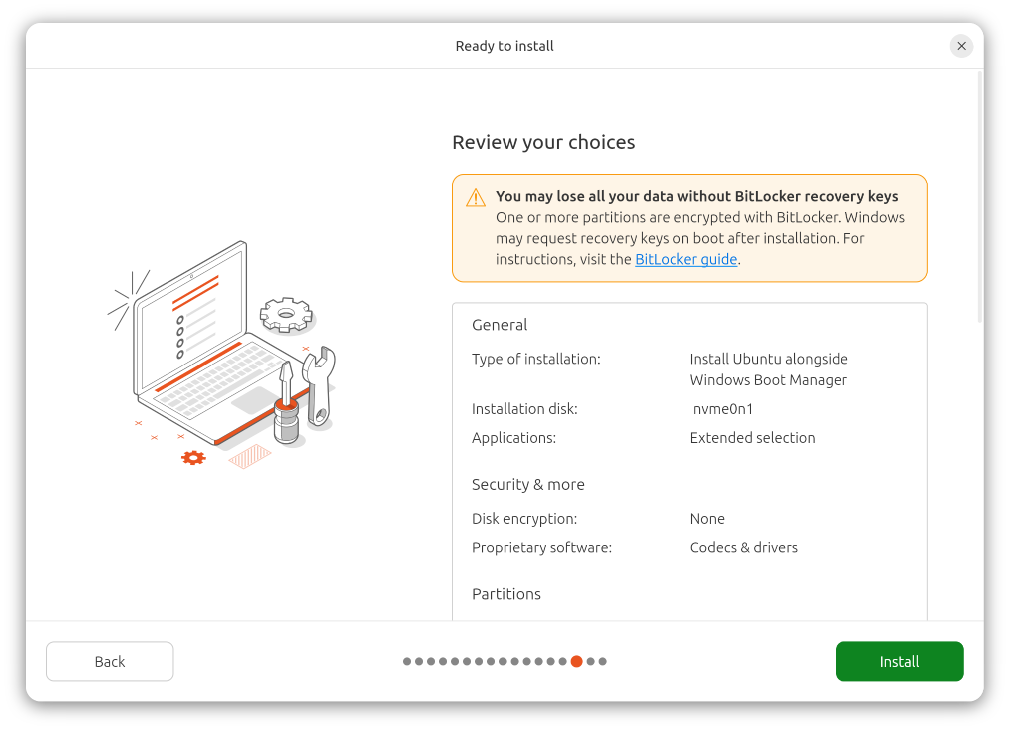Installer Final Confirmation