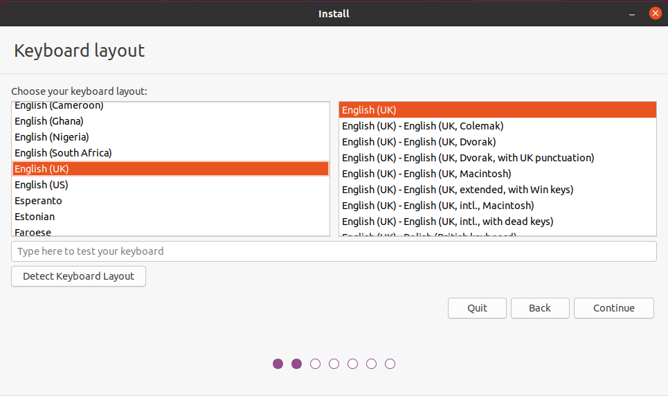 Installer Keyboard