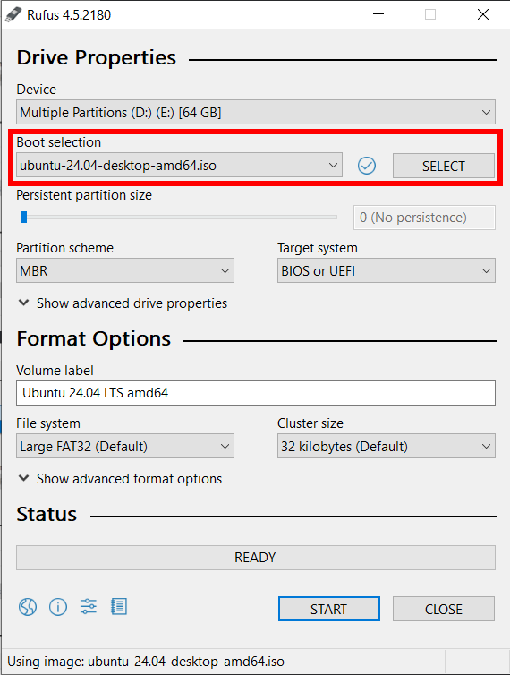 ISO Selection